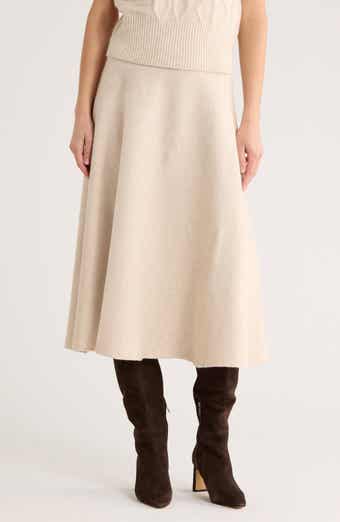 ELIE ELIE TAHARI A-Line Knit Midi Skirt