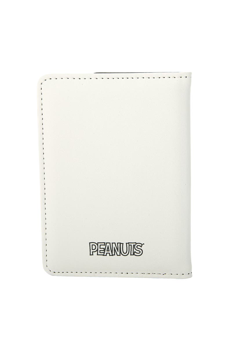 PEANUTS White and Black Passport Holder, Alternate, color, White, Black