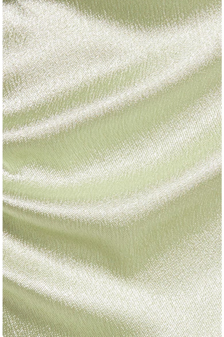 Ruched Satin Blouse, Alternate, color, MID GREEN