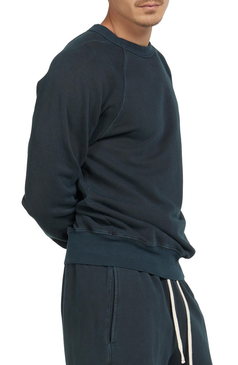 Les Tien French Terry Binded Neck Raglan, Alternate, color, Faded Black
