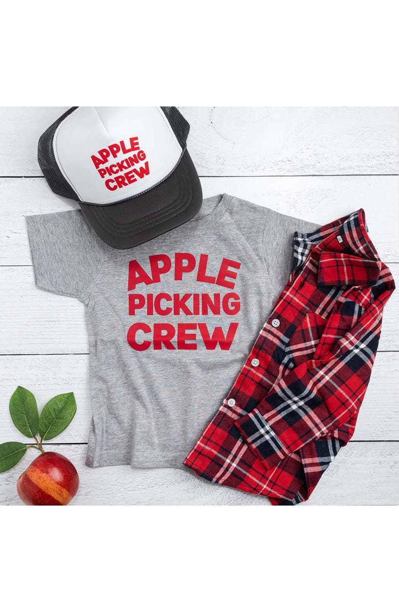 Sweet Wink Apple Picking Crew Short Sleeve T-Shirt, Alternate, color, Grey