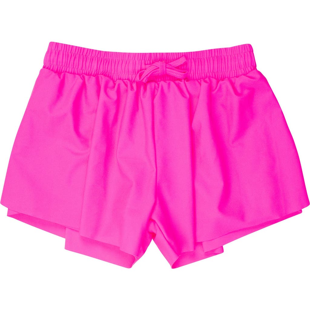 Rufflebutts Girls Active Butterfly Shorts In Pink