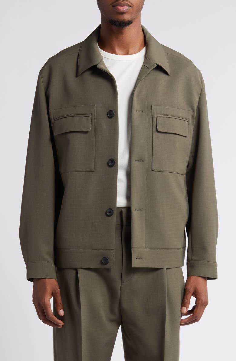 HUGO Julian Stretch Virgin Wool Blend Jacket, Main, color, 