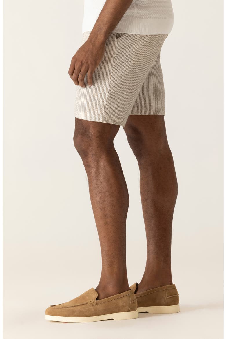 Oasis Supernatural Stretch Seersucker Bermuda Shorts, Alternate, color, SAND/WHITE
