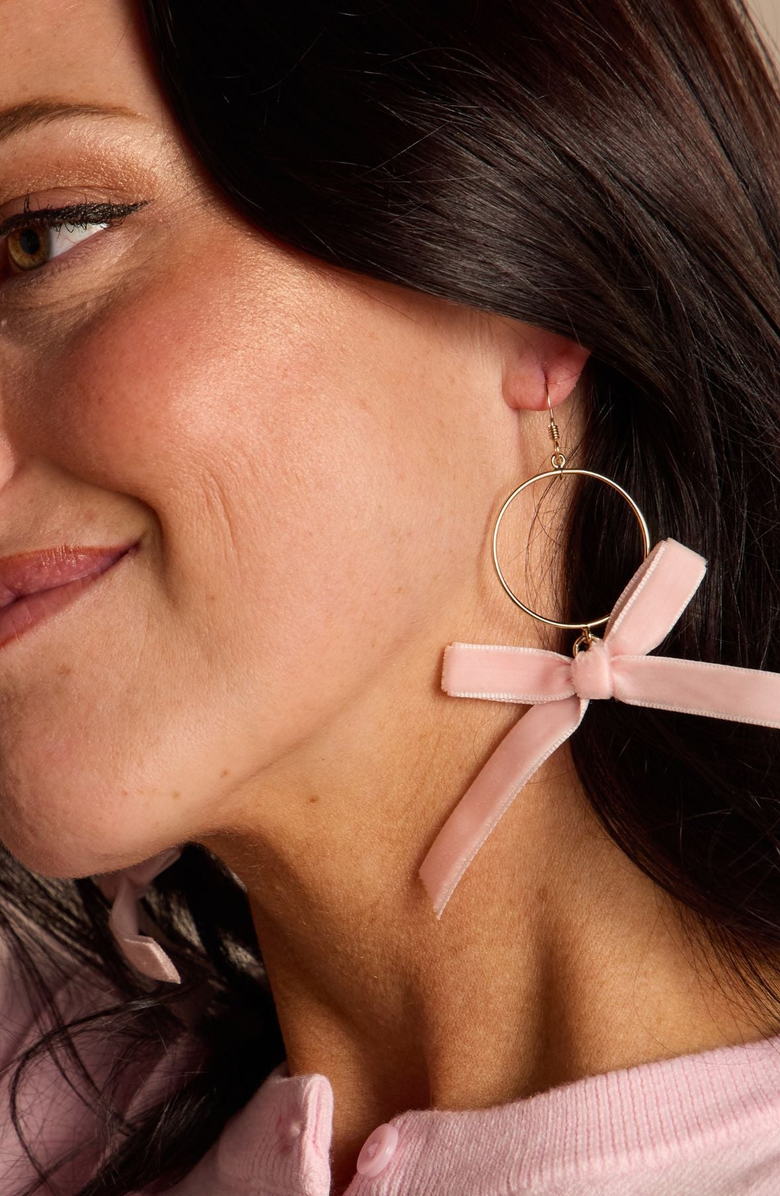 Nickel & Suede Claras Statement Earrings, Alternate, color, Light Pink