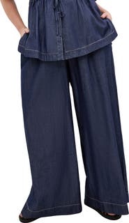 City Chic Mikayla Wide Leg Drawstring Denim Pants