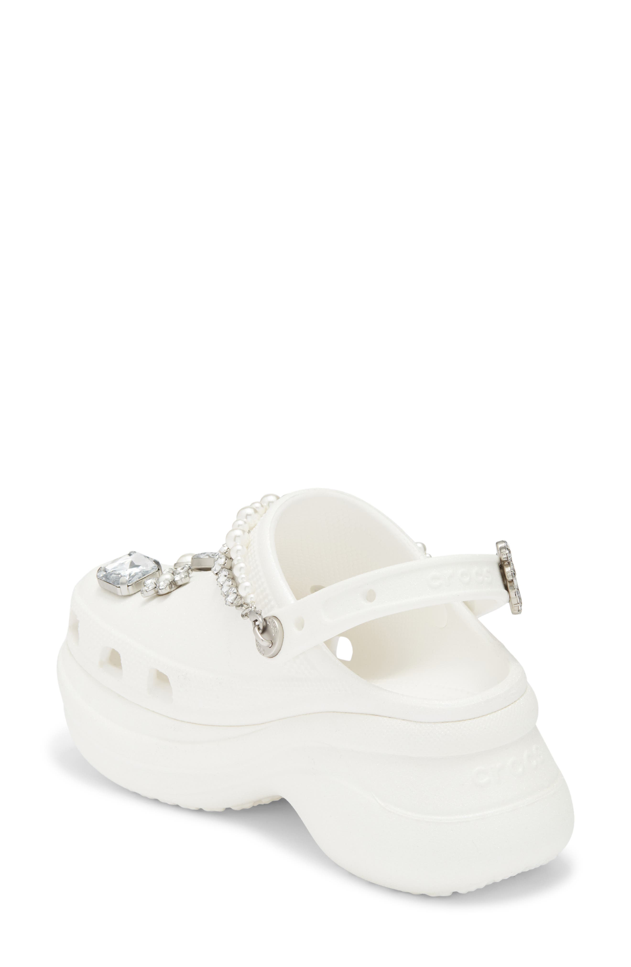 Bae Wedding Glitter Clog, Alternate, color, WHITE