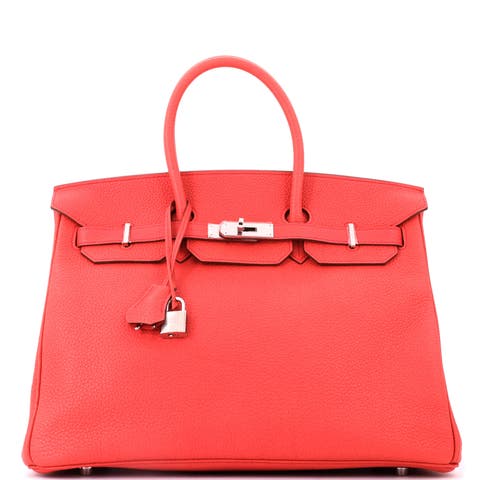Birkin Handbag Pink Togo with Palladium Hardware 35