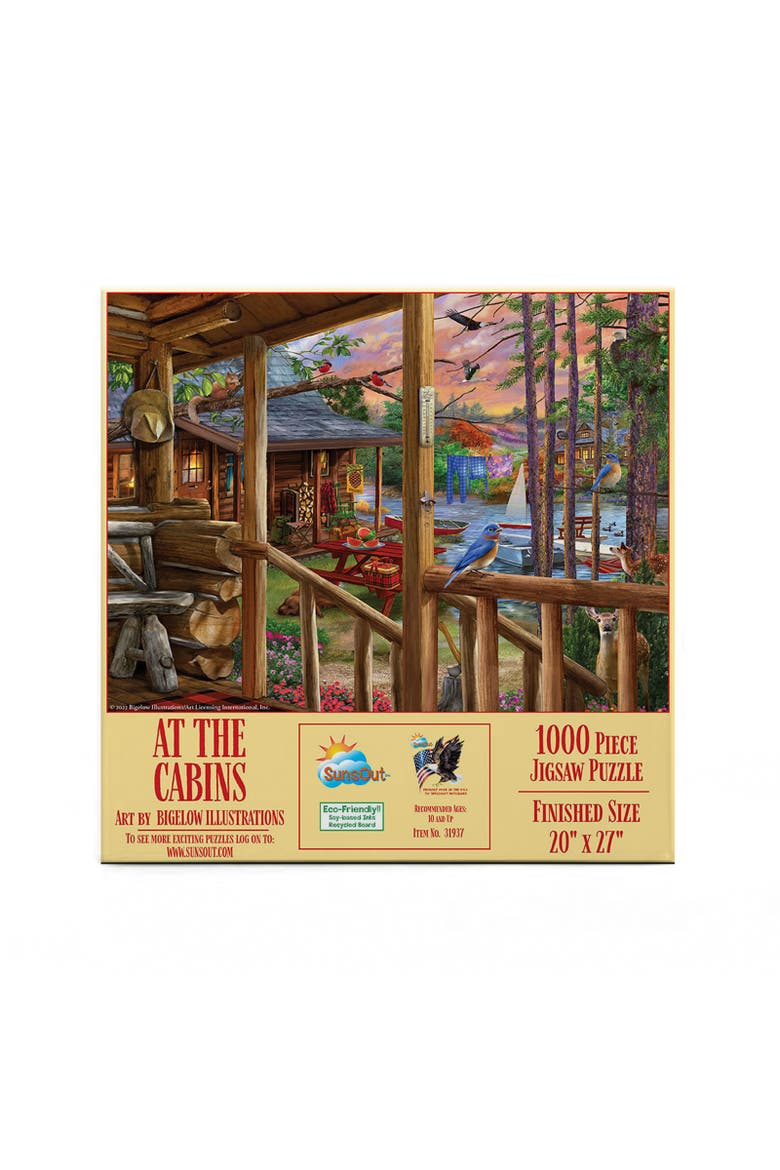 At The Cabins 1000 piece Jigsaw Puzzle for Adults, Alternate, color, Multicolor
