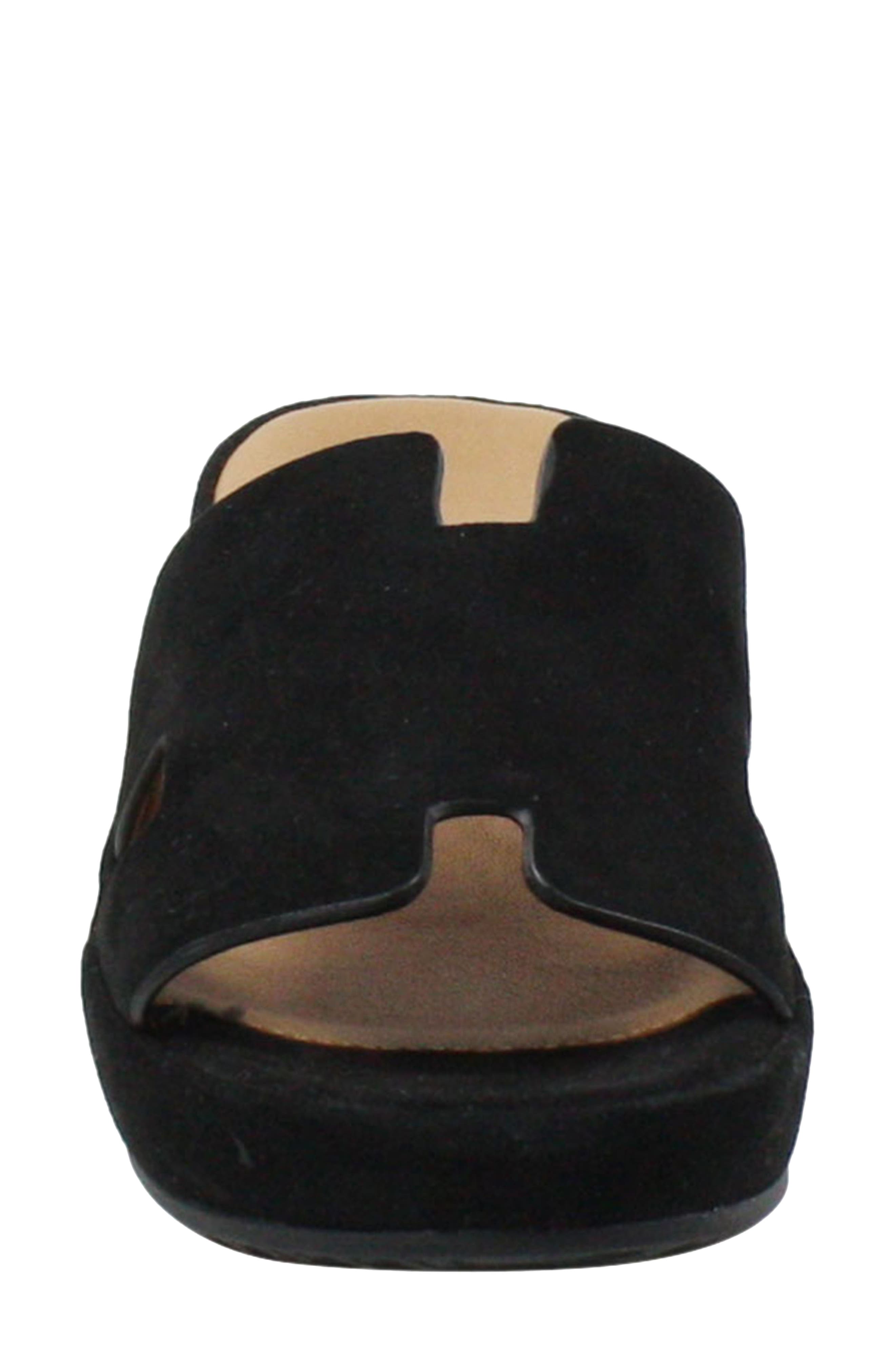 L'Amour des Pieds Catiana Platform Sandal, Alternate, color, Black Kidsuede