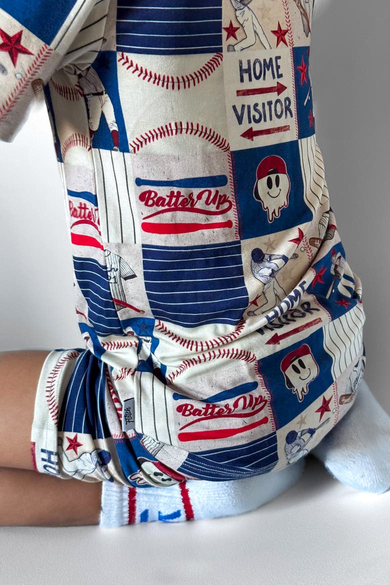 Field of Dreams 2 Piece Shorts Set, Alternate, color, Blue/ Cream