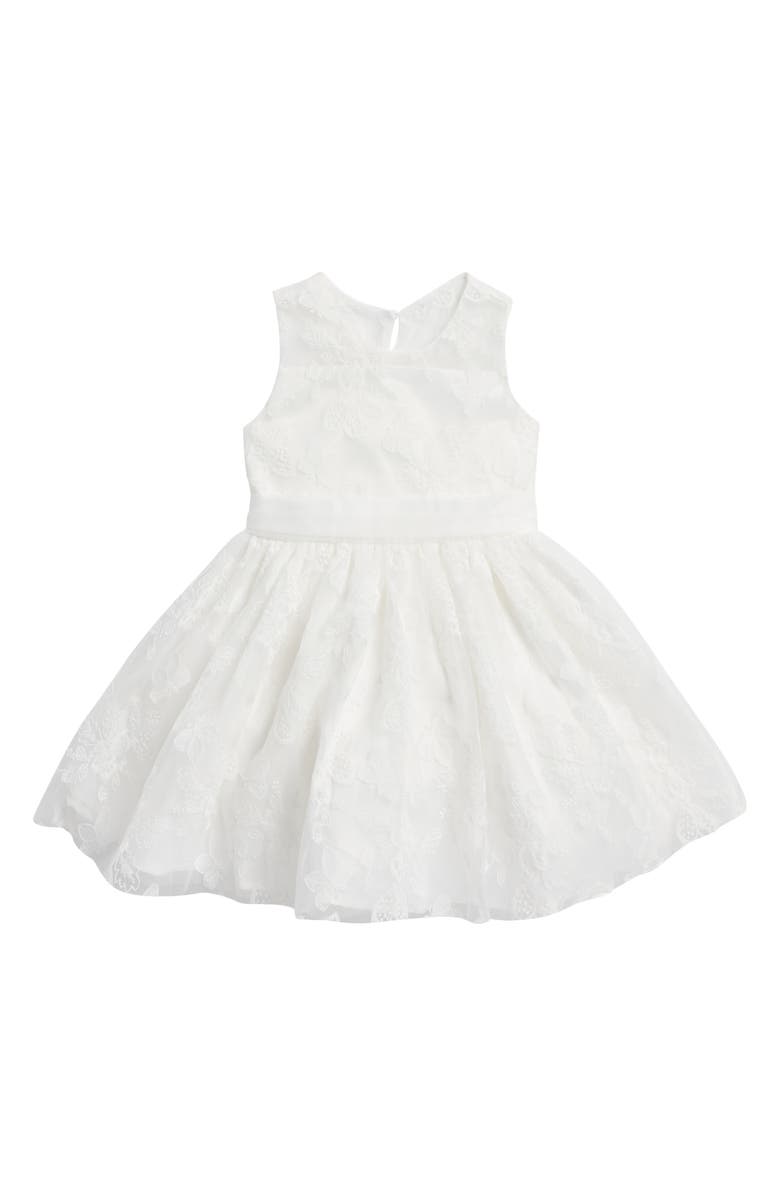 Jessica Simpson Kids' Butterfly Embroidered Illusion Dress, Main, color, 