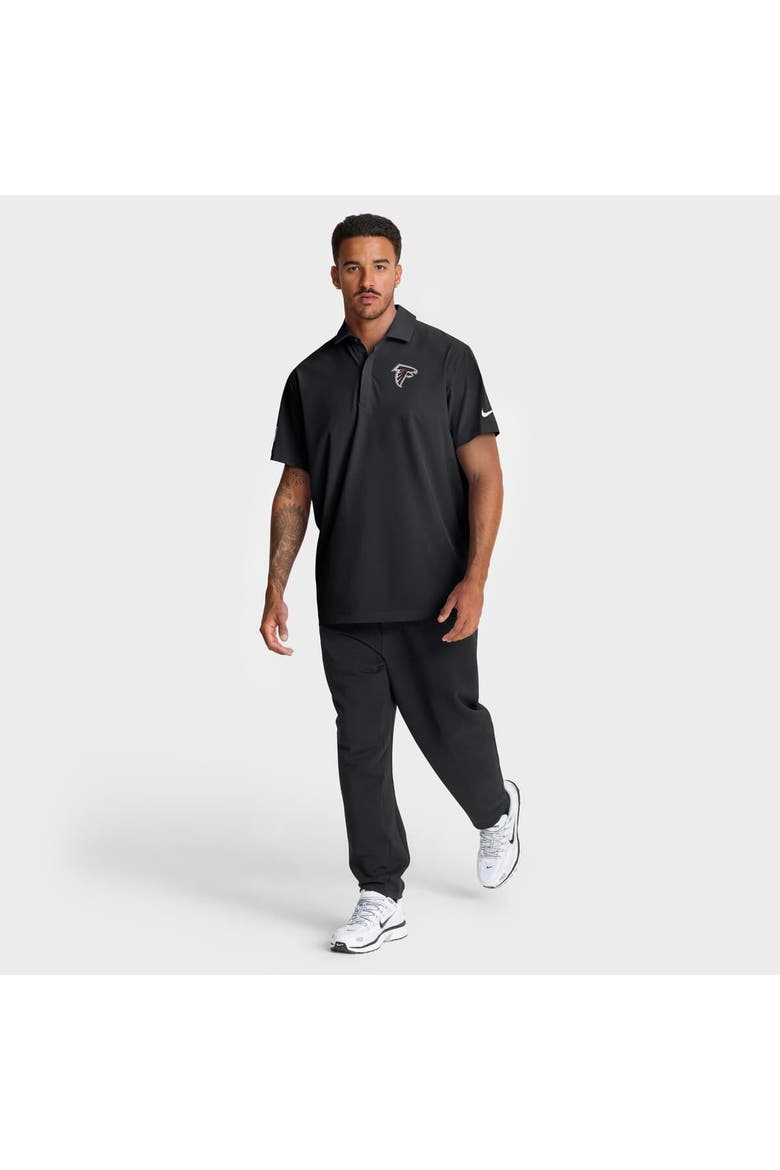 Men's Nike Black Atlanta Falcons Sideline Woven Dri-FIT Polo, Alternate, color, Black