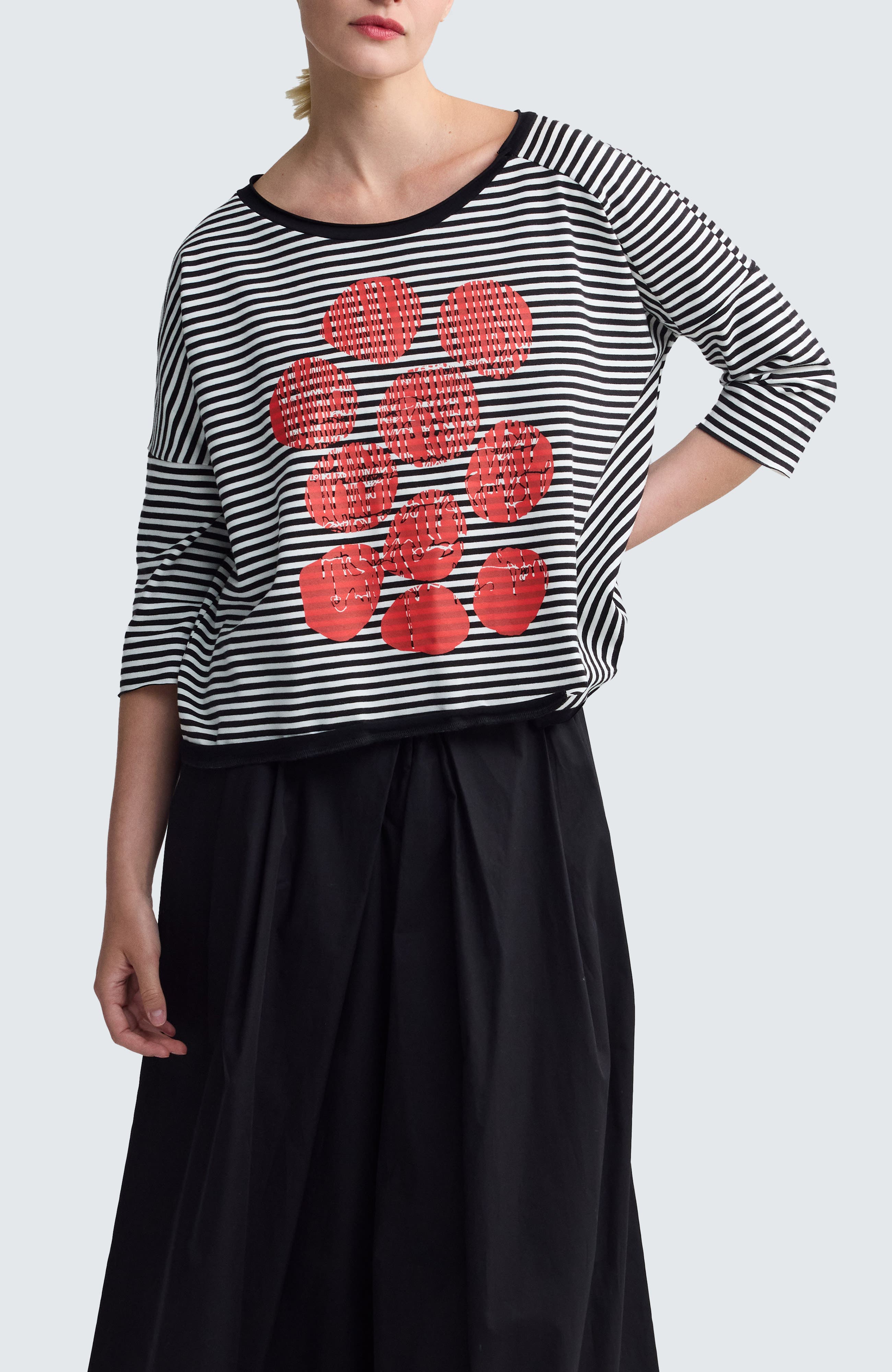 Tessa Striped Jersey Top - image 2