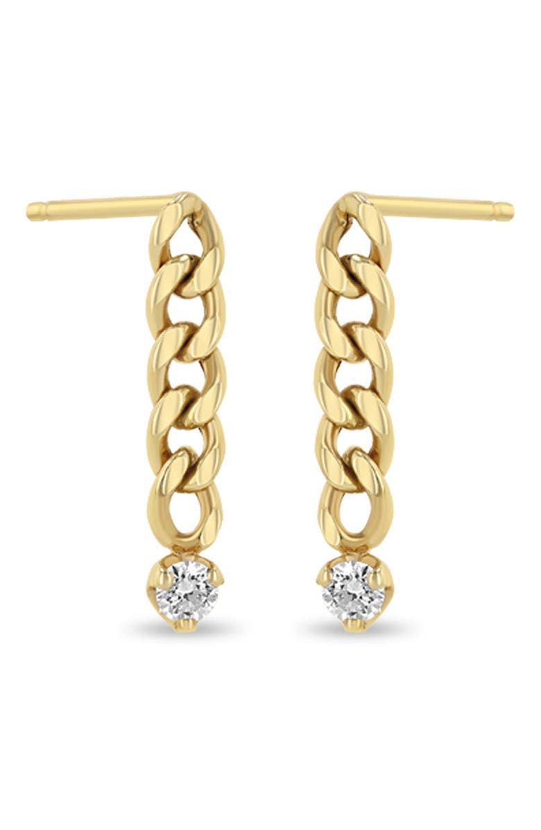 Zoë Chicco Small Curb Chain Earrings, Main, color,