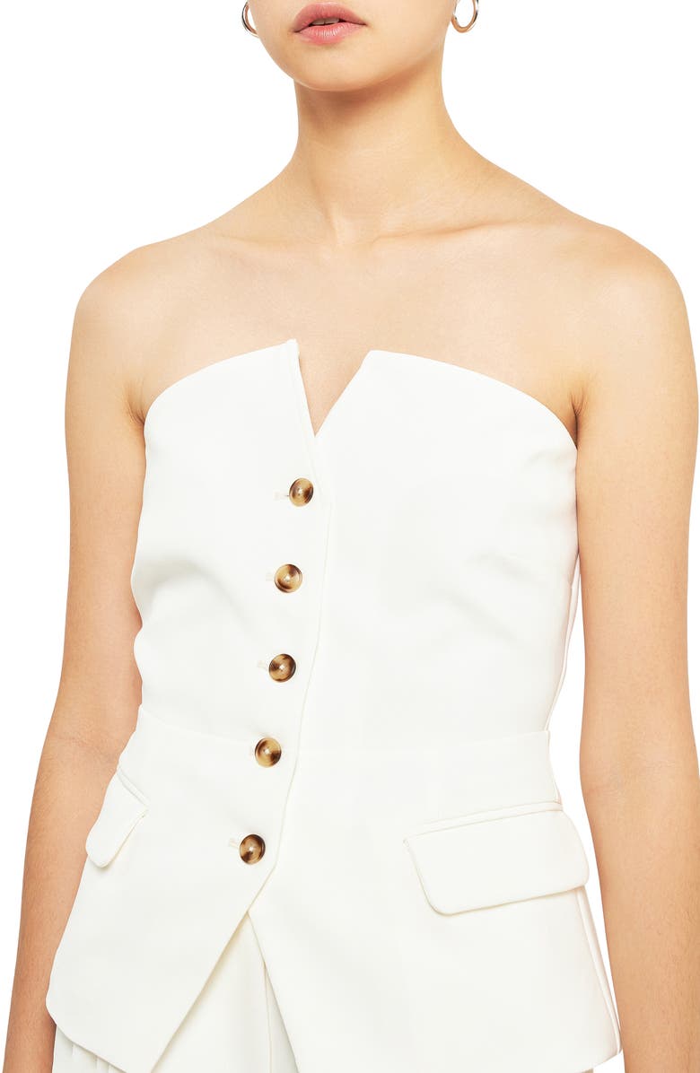 Grey Lab Strapless Bustier Vest, Alternate, color, 