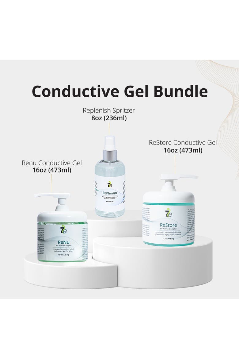 Microcurrent Conductivity Gel Bundle for Aging & Stressed Skin, Alternate, color, None