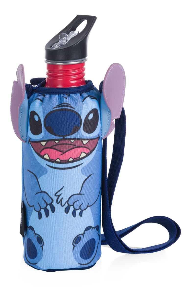 x Disney® Lilo & Stitch Stainless Steel Water Bottle & Cooler Sling, Main, color, BLUE