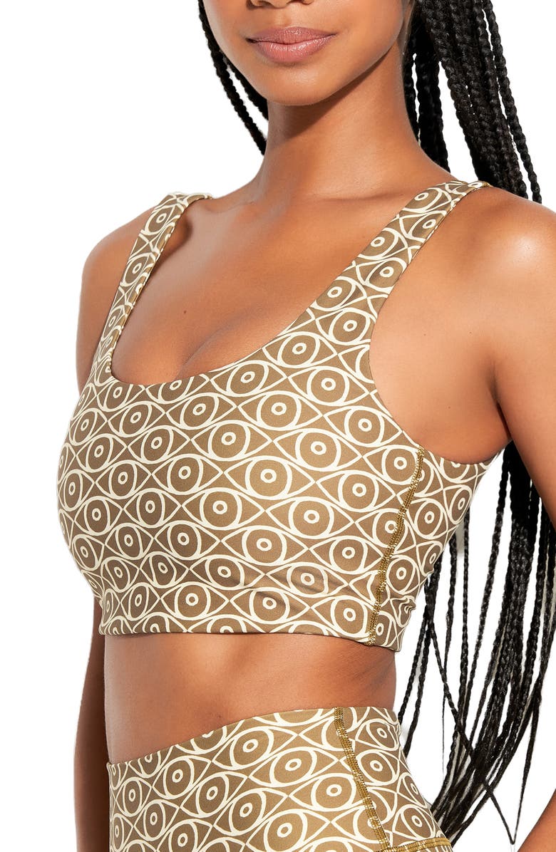 Spiritual Gangster Mystic Eye Delmar Longline Sports Bra, Alternate, color, Verve