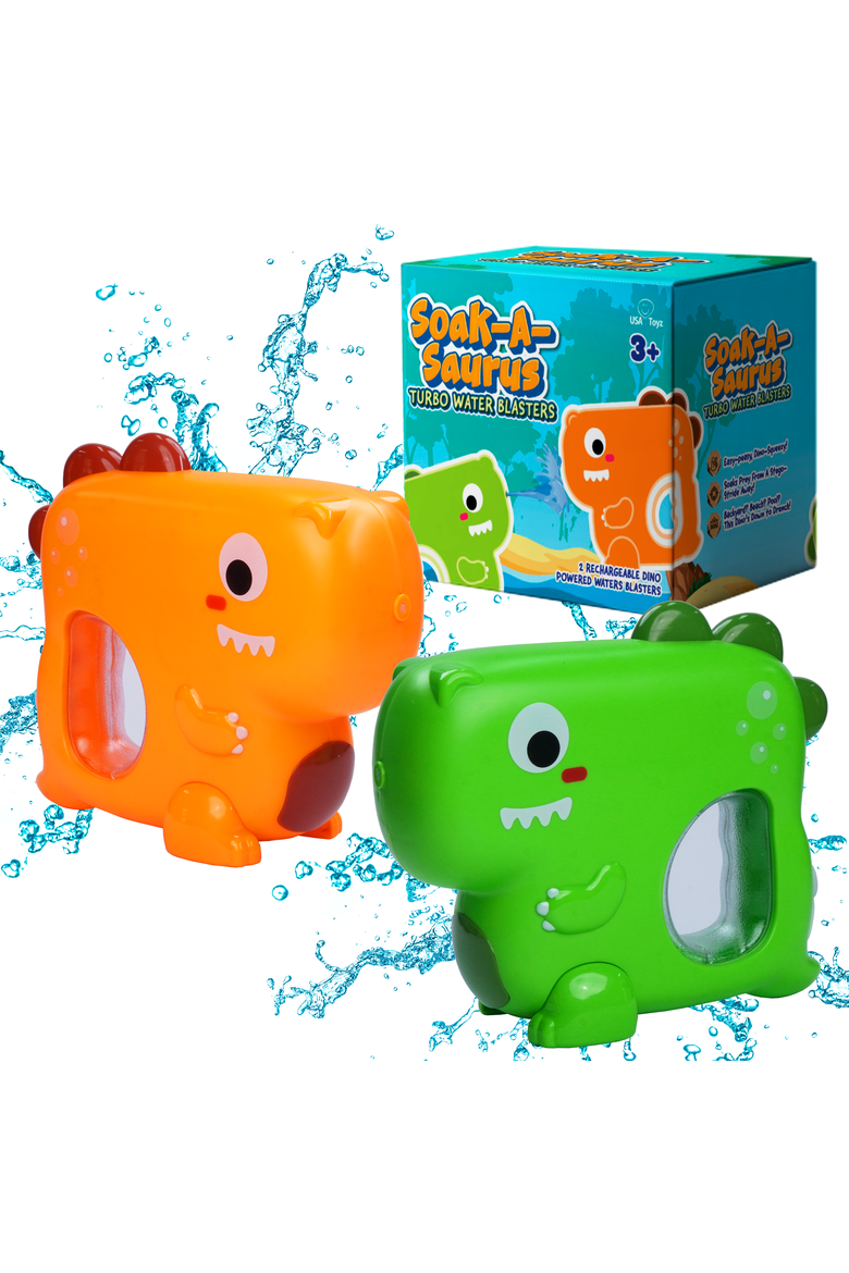 Green And Orange Dino Water Blaster, Main, color, Orange And Green