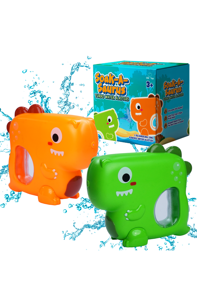 USA Toyz Green And Orange Dino Water Blaster, Main, color, Orange And Green