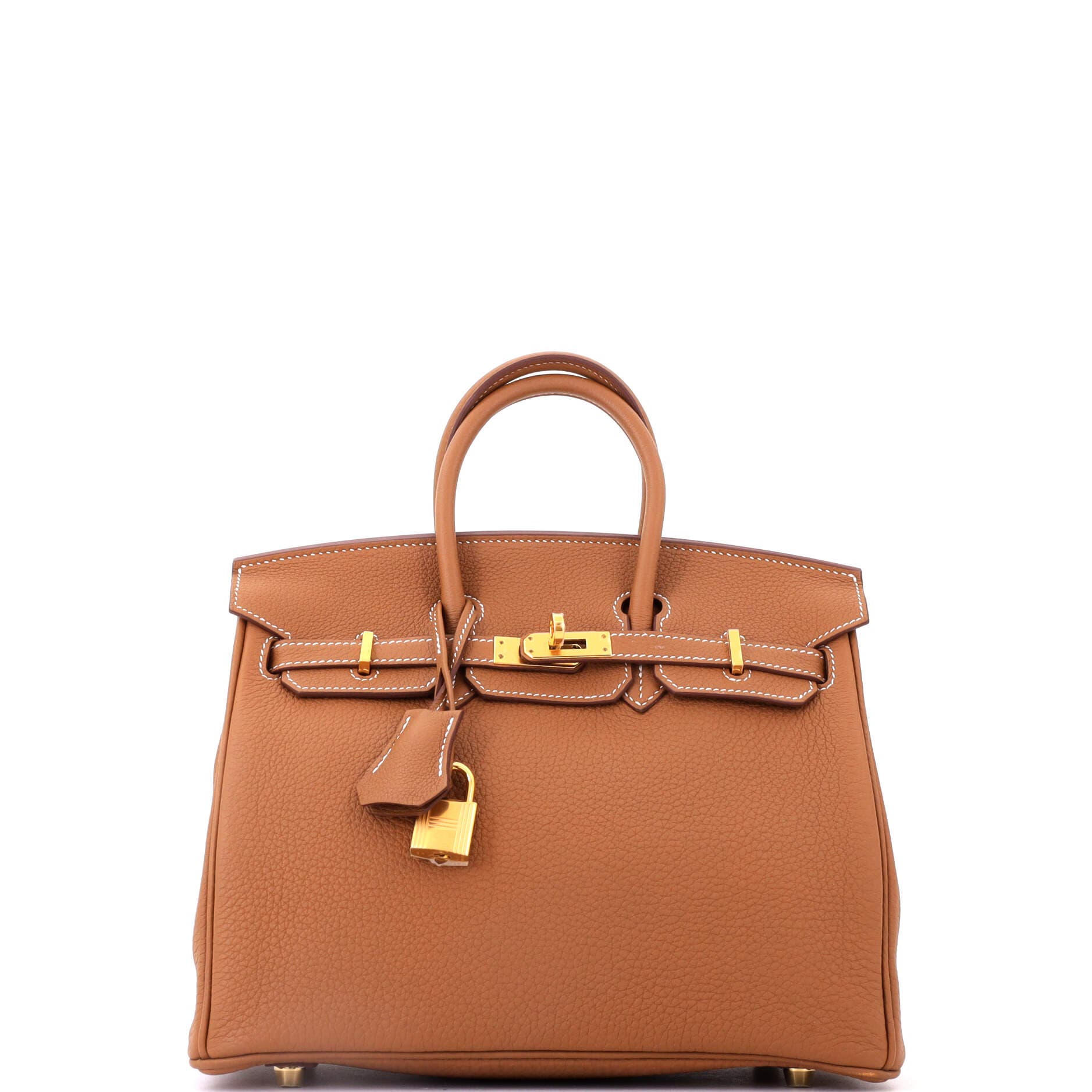 Birkin Handbag Brown Togo with Gold Hardware 25, Main, color, Gold