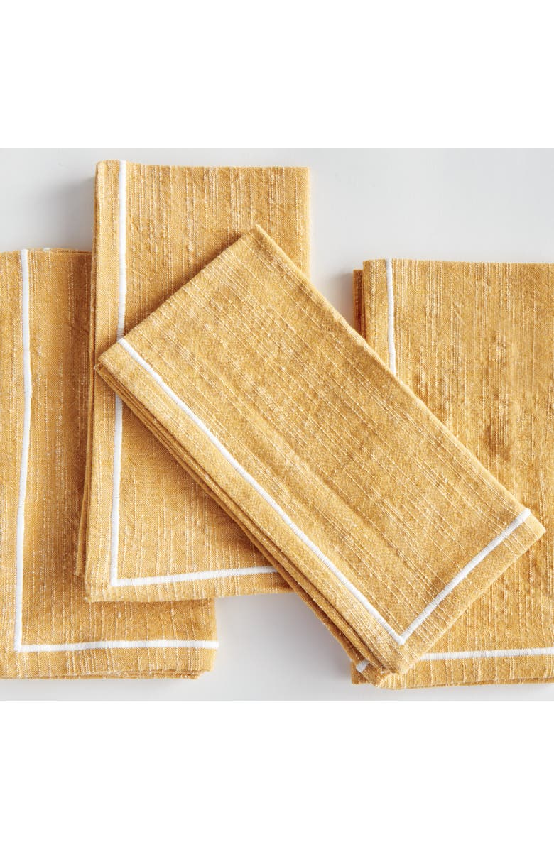 Napa Home & Garden Saffron Dinner Napkins Set of 4, Alternate, color, Yellow