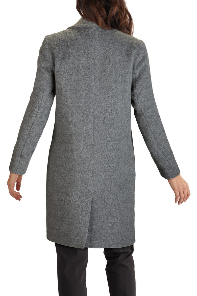 Wool & Alpaca Blend Coat, Alternate, color, MID GREY