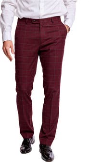 PAISLEY & GRAY Downing Slim Fit Windowpane Check Pants