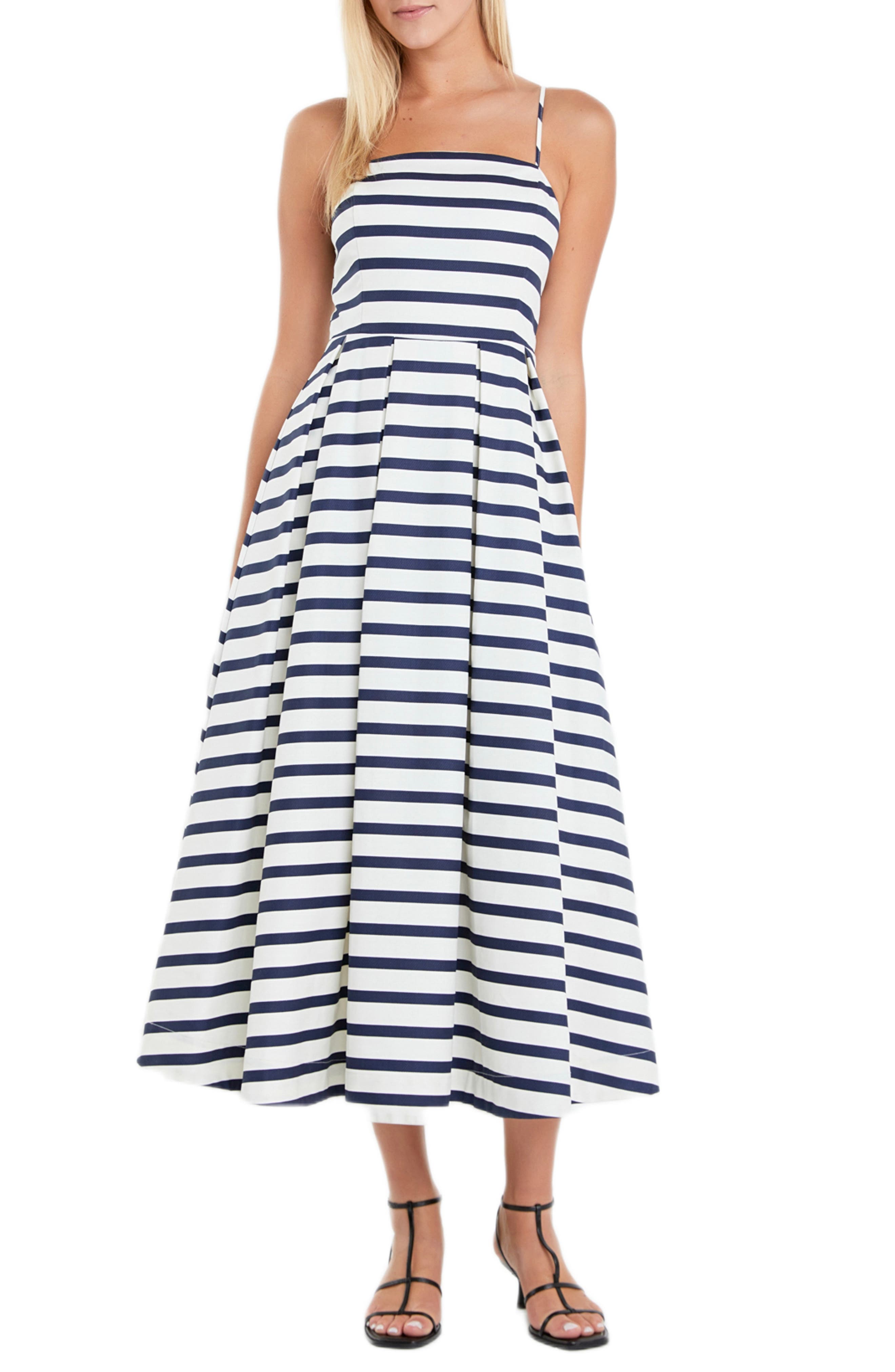 NAVY/ WHITE STRIPE