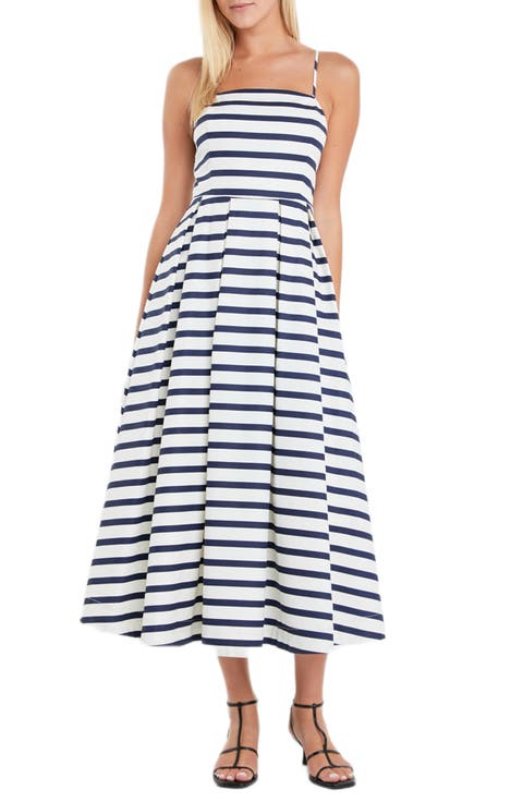 Stripe Sleeveless Maxi Dress