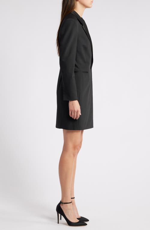 Hugo Boss Boss Dackea Long Sleeve Blazer Minidress In Black
