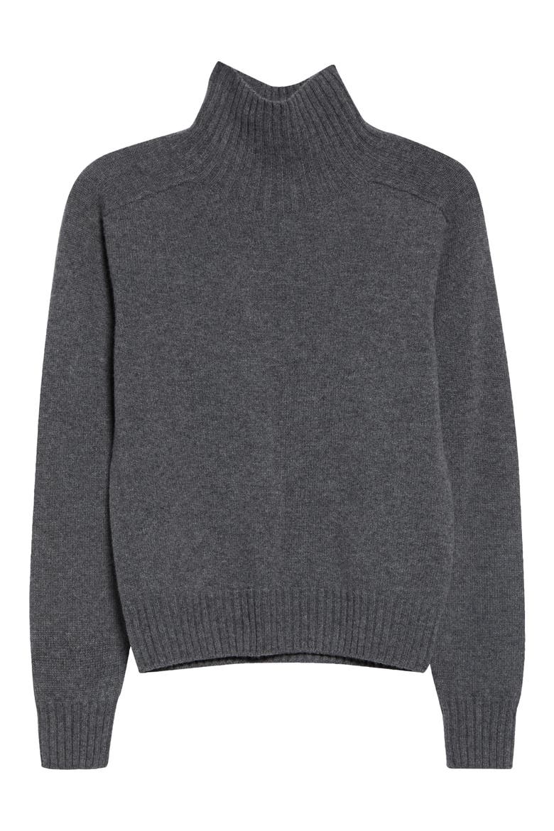 Domi Recycled Wool & Cashmere Turtleneck Sweater, Main, color, FLINT