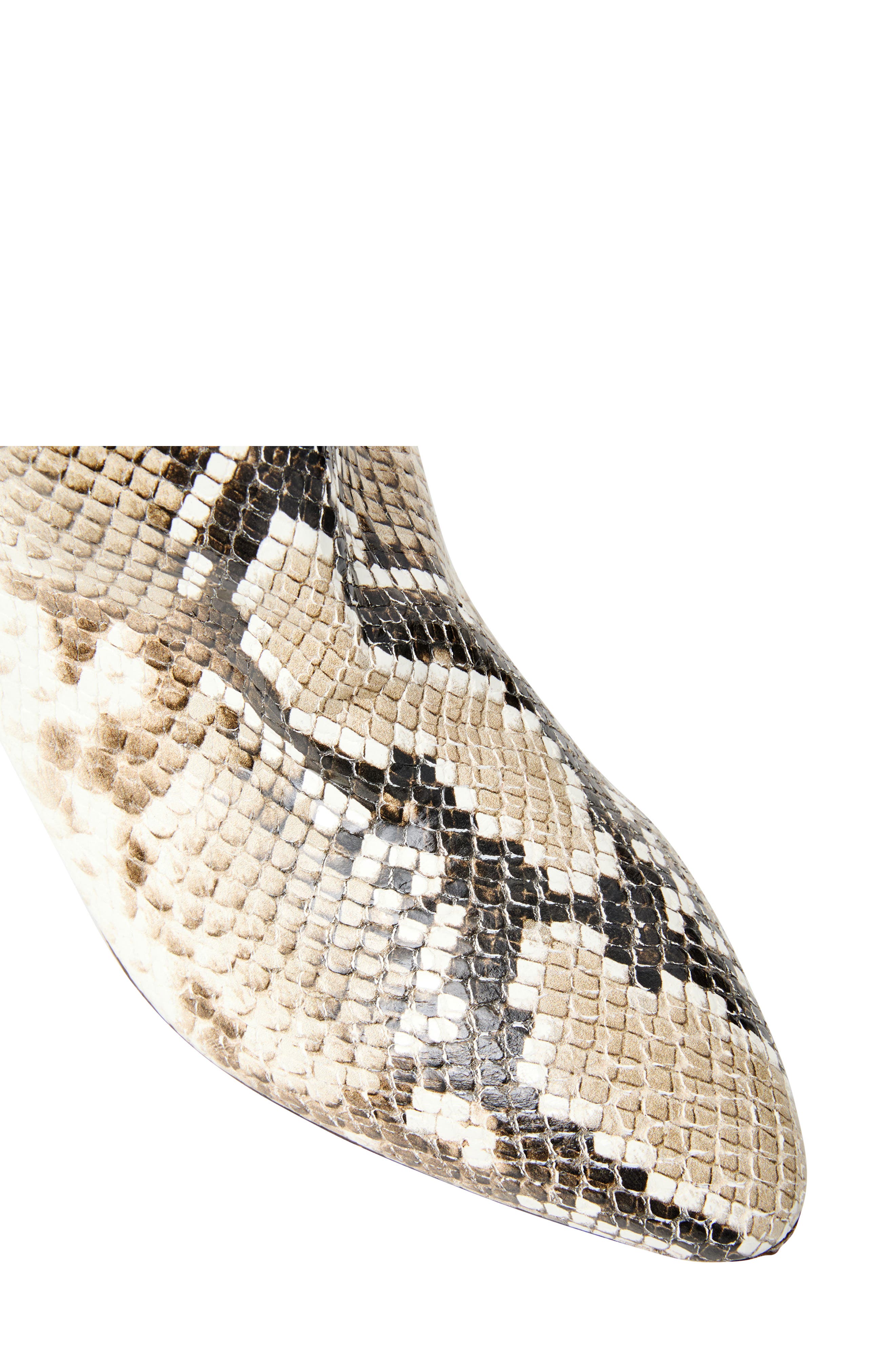 Bruno Magli Mandriana Kitten Heel Bootie, Alternate, color, Black/ White Snake