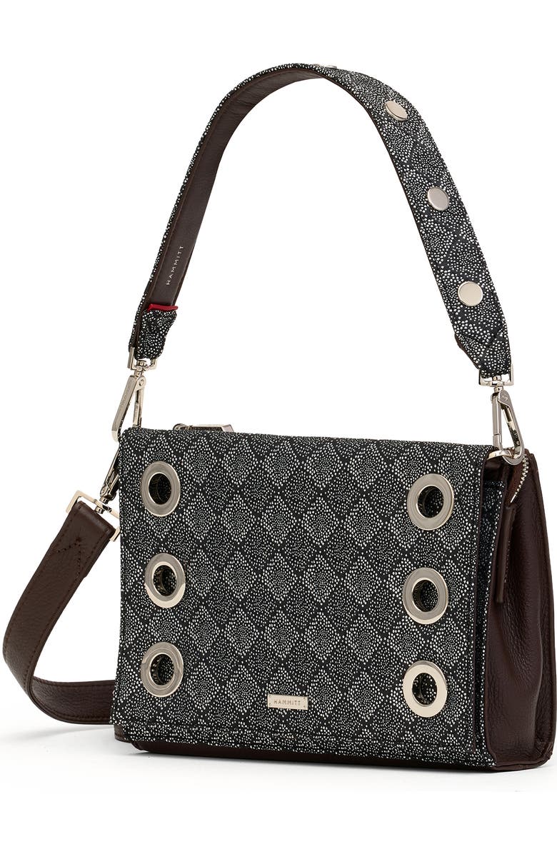 HAMMITT Small Montana Jacquard & Leather Clutch, Alternate, color,