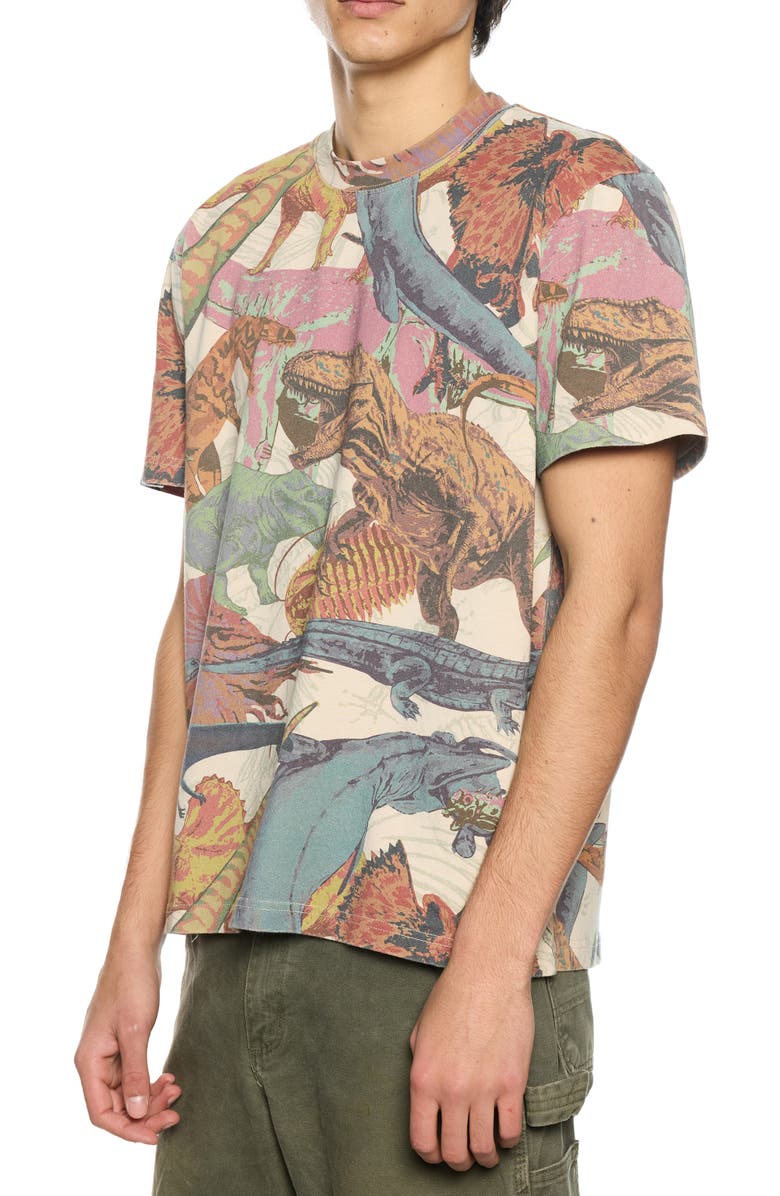 Round Two Dinosaur Print Cotton T-Shirt, Alternate, color,