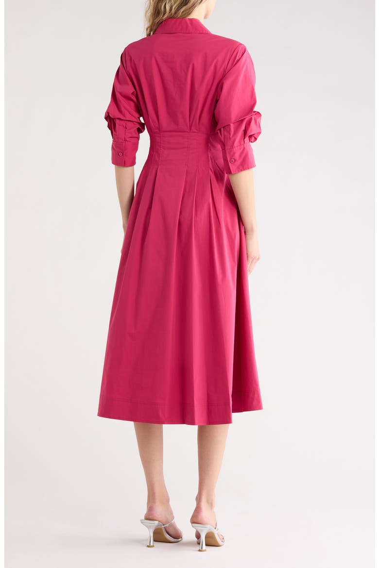 Jazz Pintuck Shirtdress, Alternate, color, POMEGRANATE