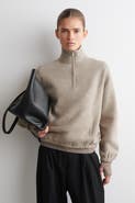 COS Boiled Merino Wool Zip-up Jumper