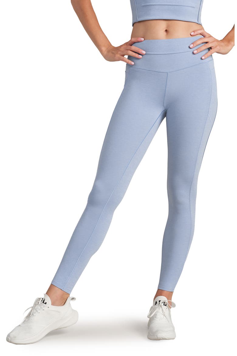Heather Revive Pocket 7/8 Leggings, Main, color, FOREVER BLUE HEATHER