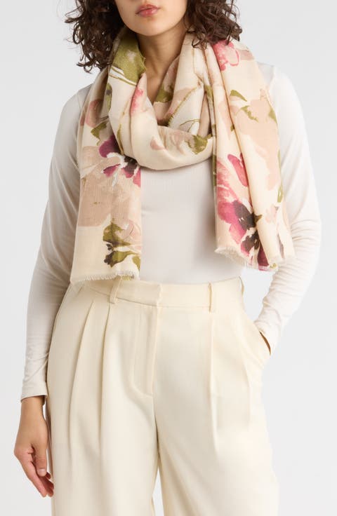 Inky Floral Supersoft Wrap Scarf