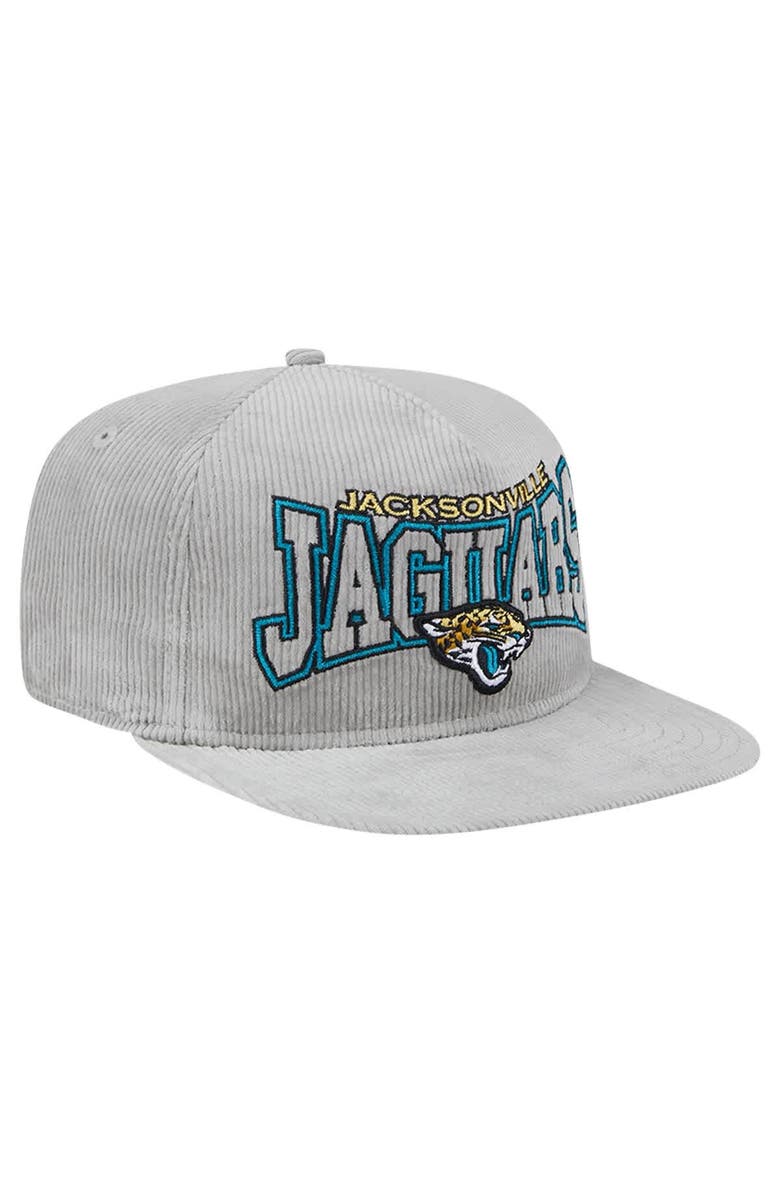 New Era Men's New Era Gray Jacksonville Jaguars Corduroy Golfer Adjustable Hat, Alternate, color, Gray