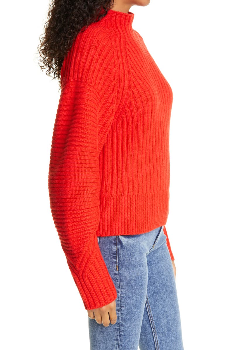 rag & bone Oakes Mock Neck Merino Wool Sweater, Alternate, color, Battlered