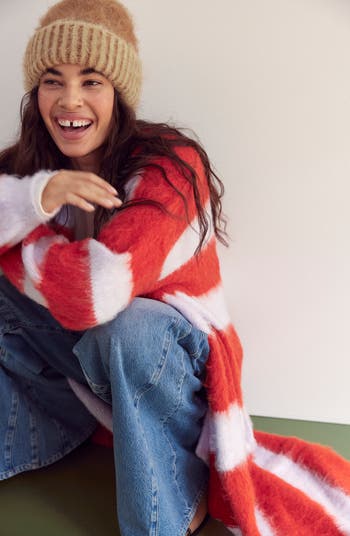 Mantra Stripe Oversize Longline Cardigan