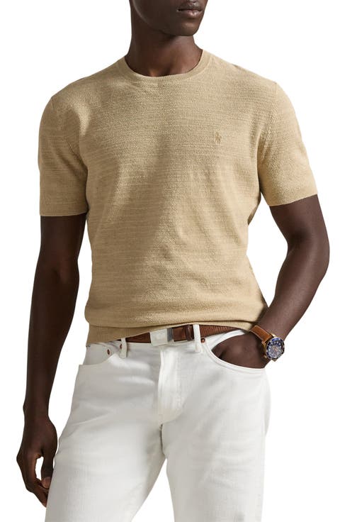 Textured Seed Stitch Cotton & Linen Sweater