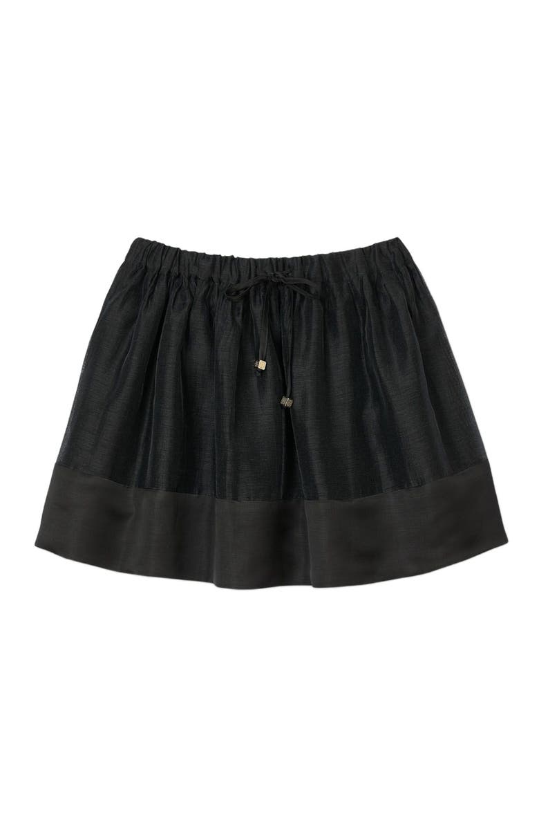 SANDRO Short dual-material skirt, Alternate, color, 