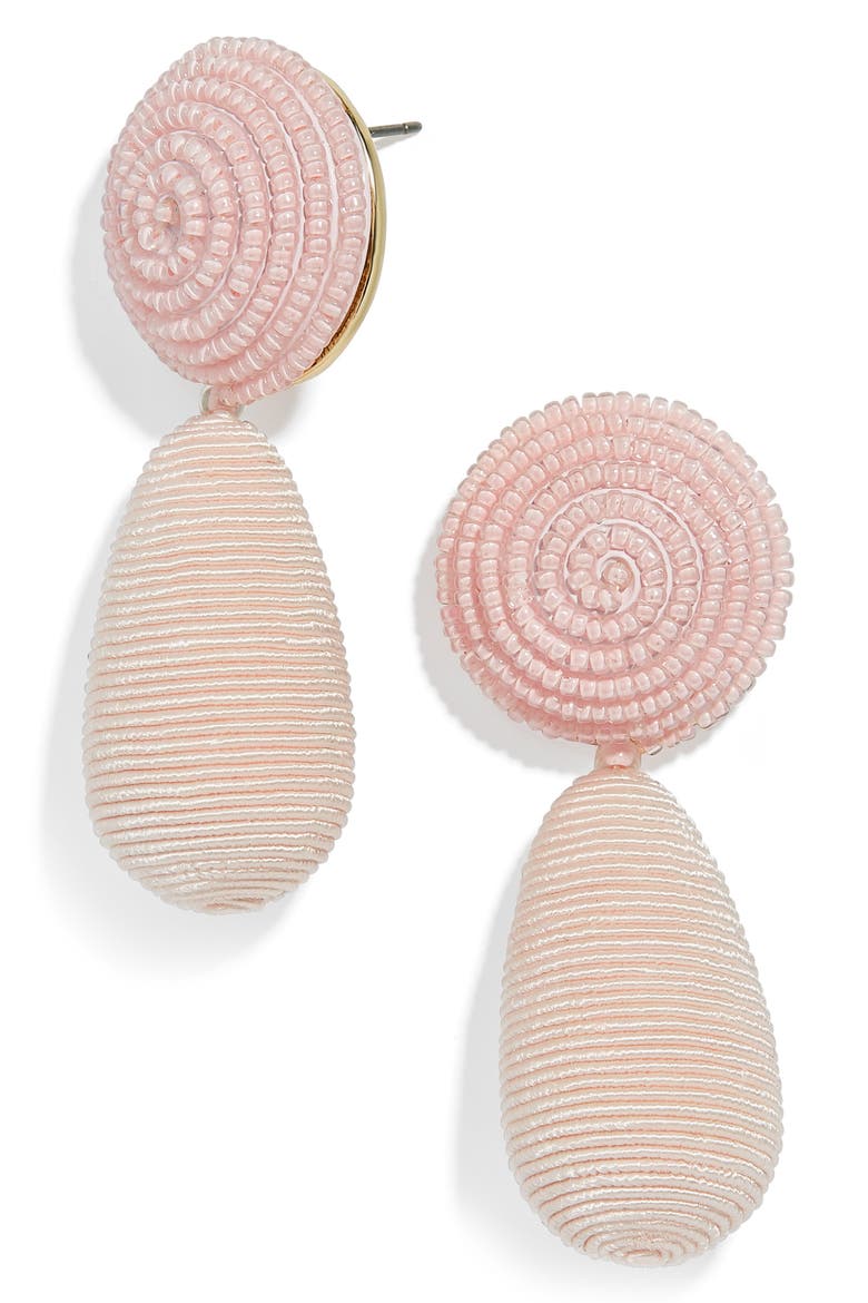 Jayna Drop Earrings, Main, color, BLUSH