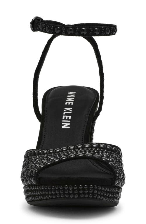 Anne Klein Vanna Ankle Strap Platform Sandal In Black