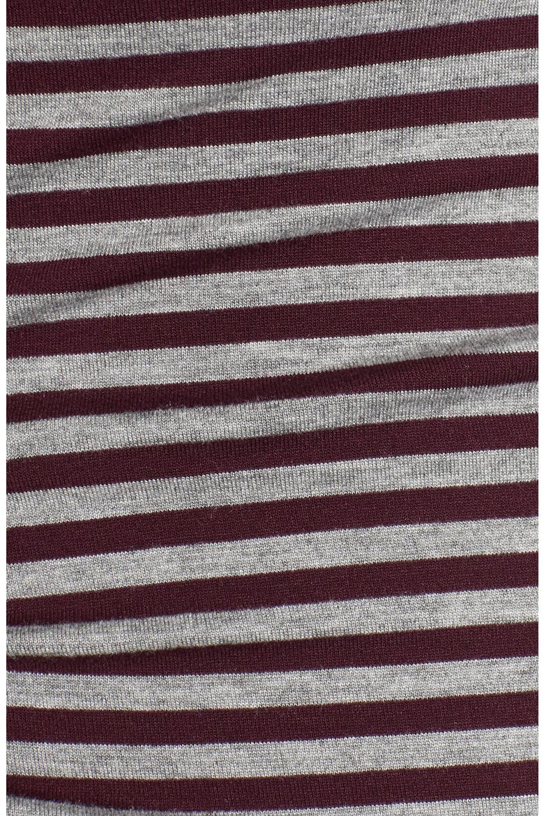 Arlington Stripe Maternity Tee, Alternate, color, HEATHER GREY