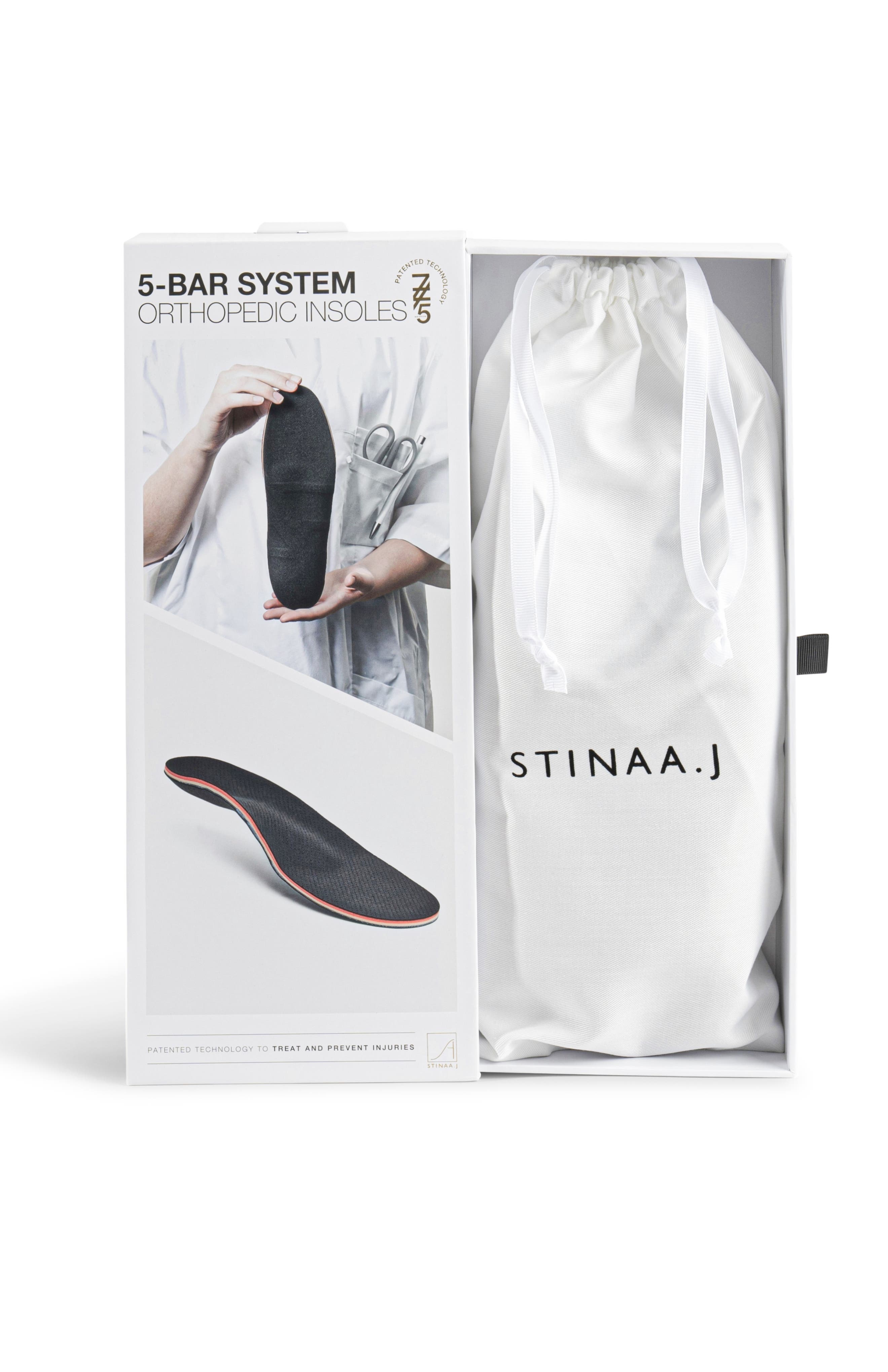 5-Bar System Orthopedic Insoles, Alternate, color, Black