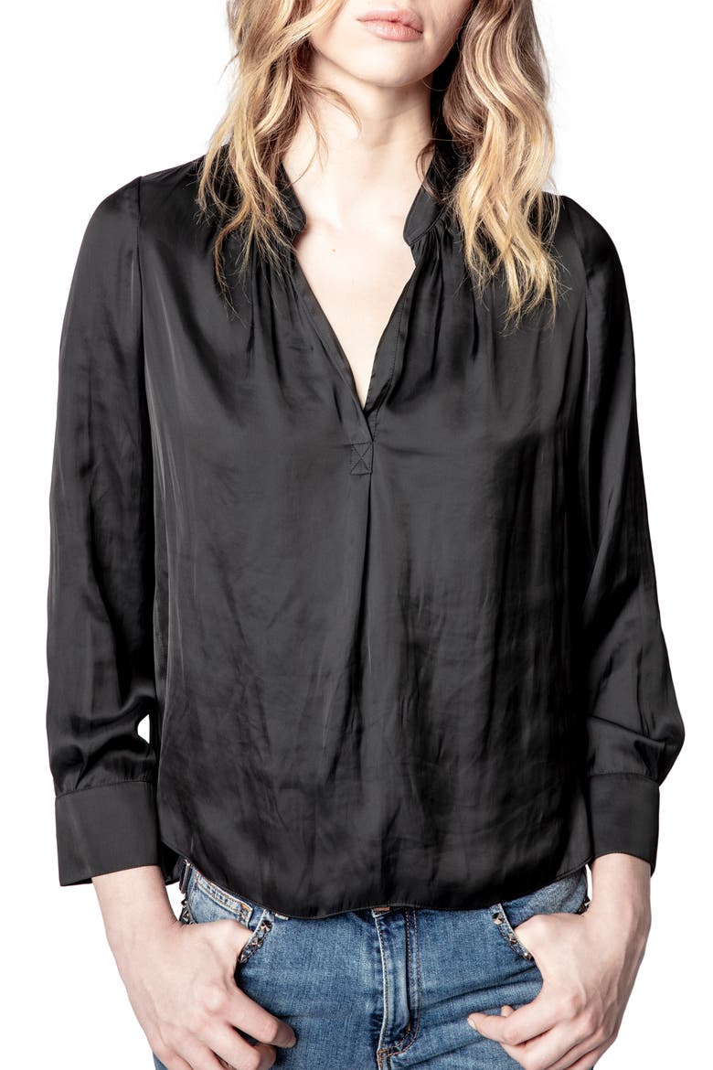 Tink Blouse, Main, color, NOIR